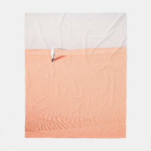 PERSON WALKING ON DESERT FLEECEDECKE