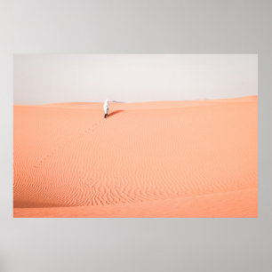 PERSON WALKING ON DESERT POSTER