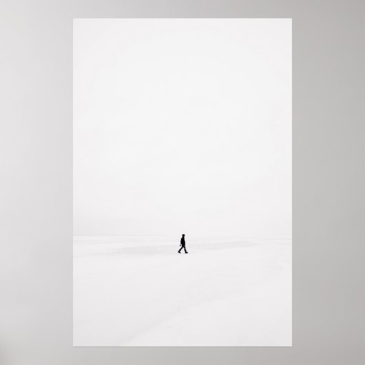 PERSON WANDERT AUF SNOWFIELD POSTER (Vorne)