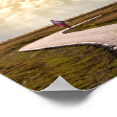 Person Wanderweg in den Horizont Poster (Ecke)