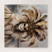 Person wearing Venetian mask Puzzle (Horizontal)