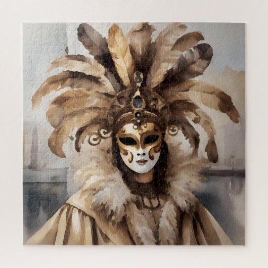 Person wearing Venetian mask Puzzle (Vertikal)