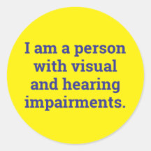 person with visual and hearing impairment