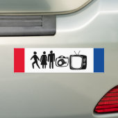 Person Woman Man Camera TV Autoaufkleber (Auf Auto)