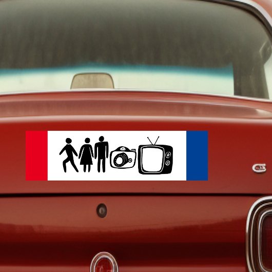 Person Woman Man Camera TV Autoaufkleber