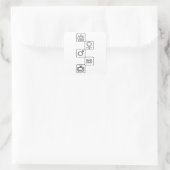 Person Woman Man Camera TV Donald Trump Cognitive Quadratischer Aufkleber (Tasche)