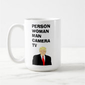 Person Woman Man Camera TV Funny Trump Kaffeetasse (Links)