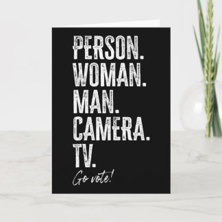 Person. Woman. Man. Camera. Tv. Go Vote Anti Trump Karte