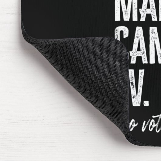 Person. Woman. Man. Camera. Tv. Go Vote Anti Trump Mousepad (Ecke)