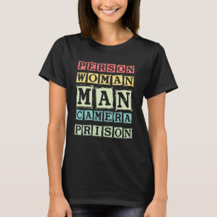 Person Woman Man Kamera Gefängnis T-Shirt