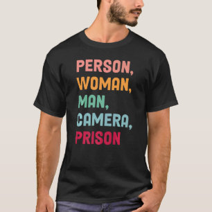 Person Woman Man Kamera Gefängnis T-Shirt