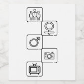 Person Woman Man Kamera TV Donald Trump Kognitiv Weinetikett (Einzelnes Label)