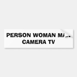 Person Woman Man Kamera TV Funny Trump Autoaufkleber
