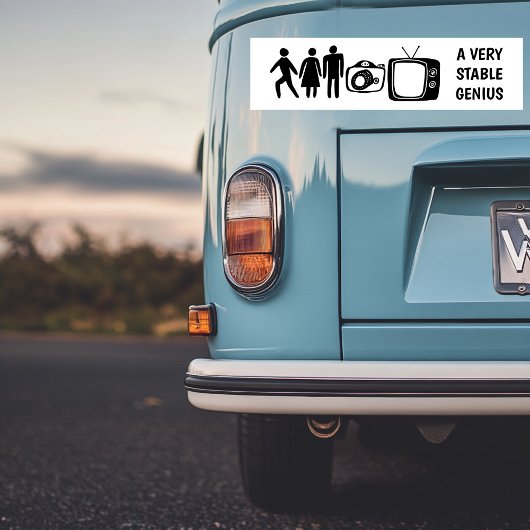 Person Woman Man Kamera TV STABLE GENIUS Autoaufkleber