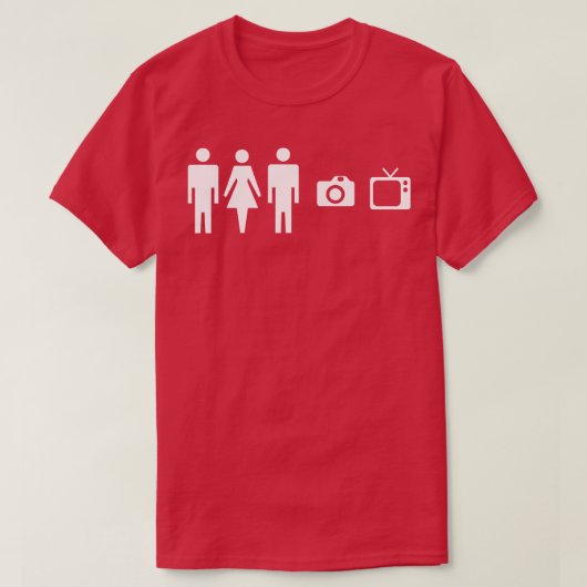 Person Women Man Camera TV Kognitive Prüfung T-Shirt (Design vorne)