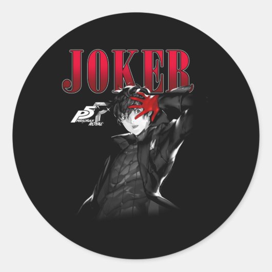 Persona 5 Joker neutral Runder Aufkleber (Vorderseite)