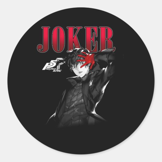 Persona 5 Joker neutral Runder Aufkleber (Vorderseite)