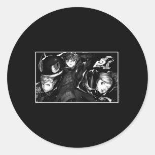 Persona 5 Zeichen im Rechteck Runder Aufkleber