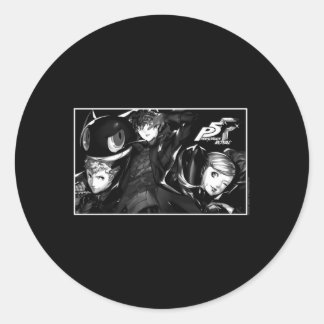 Persona 5 Zeichen im Rechteck Runder Aufkleber
