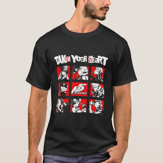 Persona 5 Zeichen-Quadrate T-Shirt (Vorderseite)