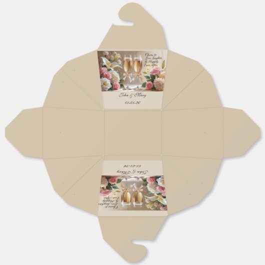 Personakised Wedding Favor Box Geschenkschachtel (Ungefaltet)