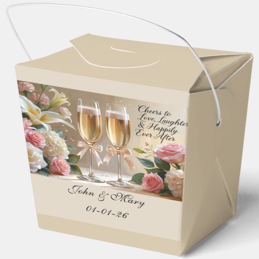 Personakised Wedding Favor Box Geschenkschachtel (Rückseite)
