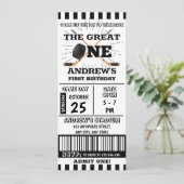 Personal 1b Birthday Hockey Ticket Party Einladung (Stehend Vorderseite)