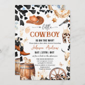 Personal A Little CowBoy Baby Dusche Einladung (Vorne/Hinten)