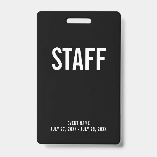 Personal All Access Pass Event ID Abzeichen Ausweis (Vorderseite)