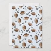 Personal American Football Baby Dusche Einladung (Rückseite)