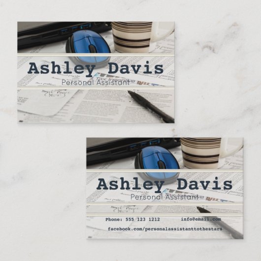 Personal Assistant Visitenkarten Visitenkarte (Vorne/Hinten)