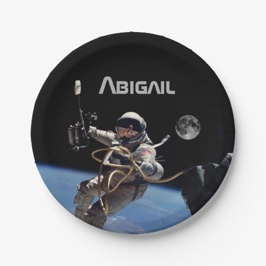 Personal Astronaut Space Walk Party Pappteller (Vorderseite)