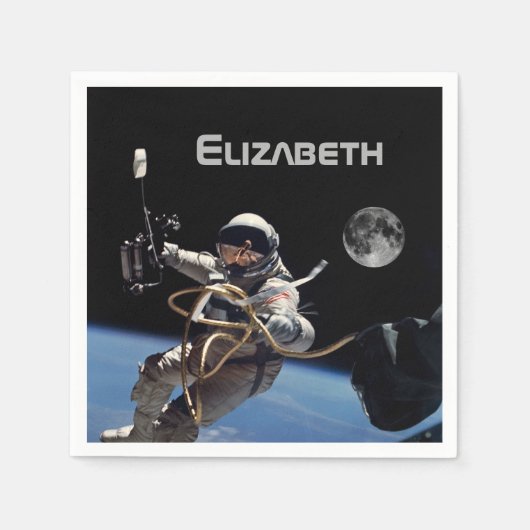 Personal Astronaut Space Walk Party Serviette (Vorderseite)