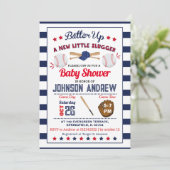 Personal Baseball Baby Duschgel Alles Star Einladung (Stehend Vorderseite)