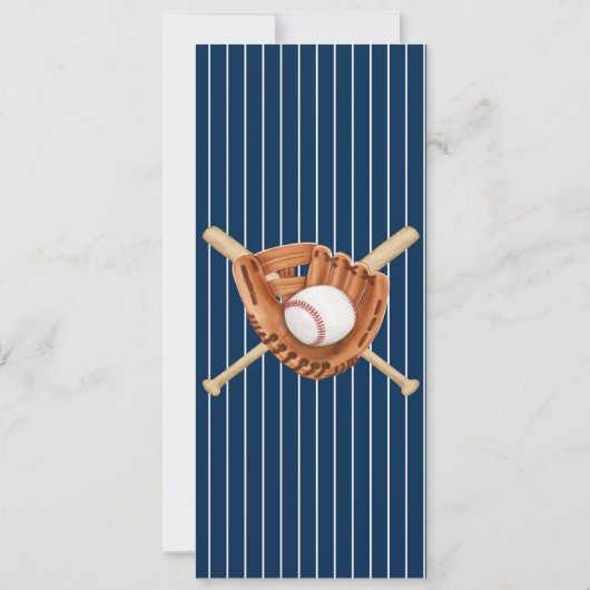 Personal Baseball Sports Ticket Style für Junge Einladung (Rückseite)