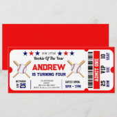 Personal Baseball Ticket Geburtstag Sport Einladung (Vorne/Hinten)