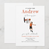 Personal Basketball Birthday Invitation Einladung (Vorne/Hinten)