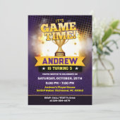 Personal Basketball Birthday Invitation Sport Einladung (Stehend Vorderseite)