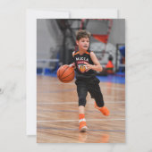Personal Basketball Birthday with Photo Einladung (Rückseite)