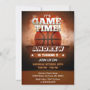 Personal Basketball Geburtstagseinladung Sport Einladung