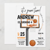 Personal Basketball Invitation Birthday Party Einladung (Vorne/Hinten)