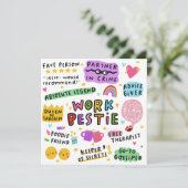 Personal Birthday Card Work Bestie Card Einladung (Stehend Vorderseite)