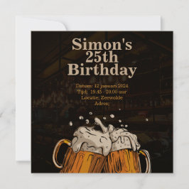 Personal Birthday invitation beer Einladung