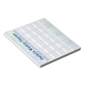 Personal Blue Weekekly Planner Notepad Notizblock (angewinkelt)