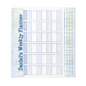 Personal Blue Weekekly Planner Notepad Notizblock (Vorderseite)