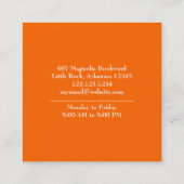 Personal Business Card Quadratische Visitenkarte (Rückseite)