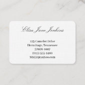 Personal Business Card Visitenkarte (Rückseite)