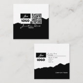 Personal Calling Card with QR code Black & White Telefonnummerkarte (Vorne/Hinten)
