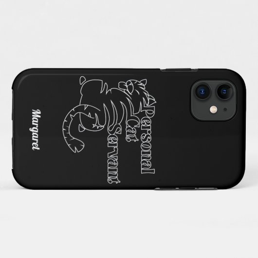 Personal Cat Servant Individuelle Name Case-Mate iPhone Hülle (Rückseite (Horizontal))