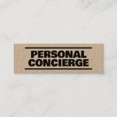 Personal Concierge Kraft Mini Visitenkarte (Vorderseite)